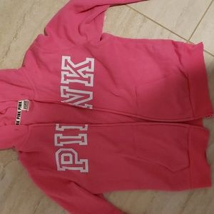 VS Pink Full Zip Hoodie Used